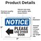 Signmission Please Use Other Door Sign With Symbol, 7 in W x Rectangle, Vinyl Decal OS-2PACK-NS-D-57-L-16362 - alternate 2